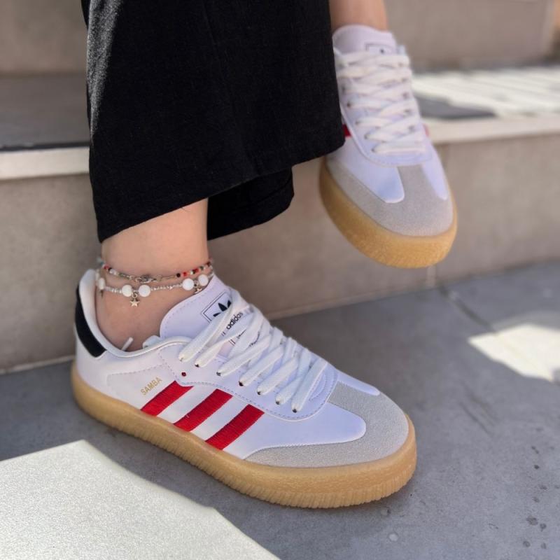 Adidas Sambi Beyaz Kırmızı