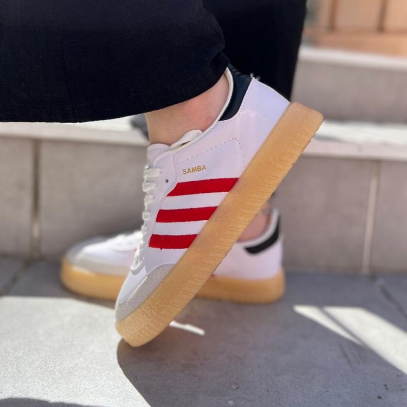 Adidas Sambi Beyaz Kırmızı