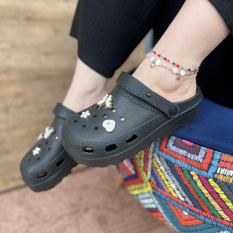 Crocs Tokalı Siyah
