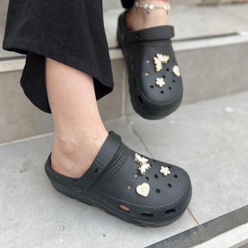 Crocs Tokalı Siyah